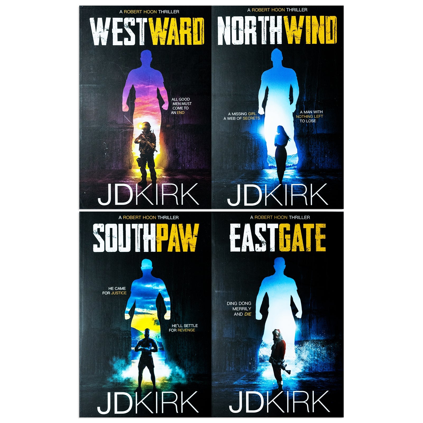 Robert Hoon Thrillers 4 Books Collection Set By JD Kirk (Northwind, Southpaw, Westward & Eastgate)