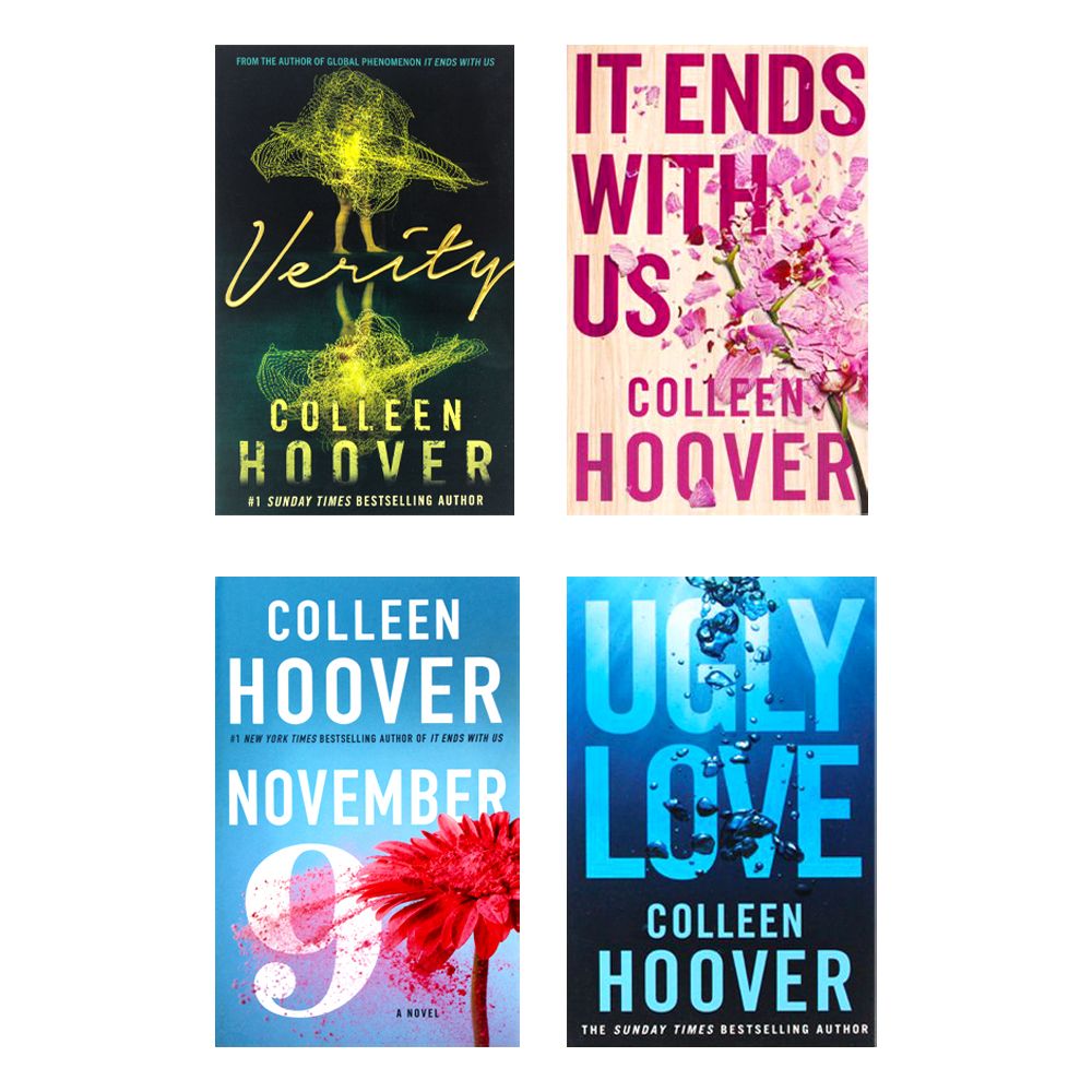 Colleen Hoover Collection 4 Books Set (It Ends With Us, Ugly Love, November 9, Verity)