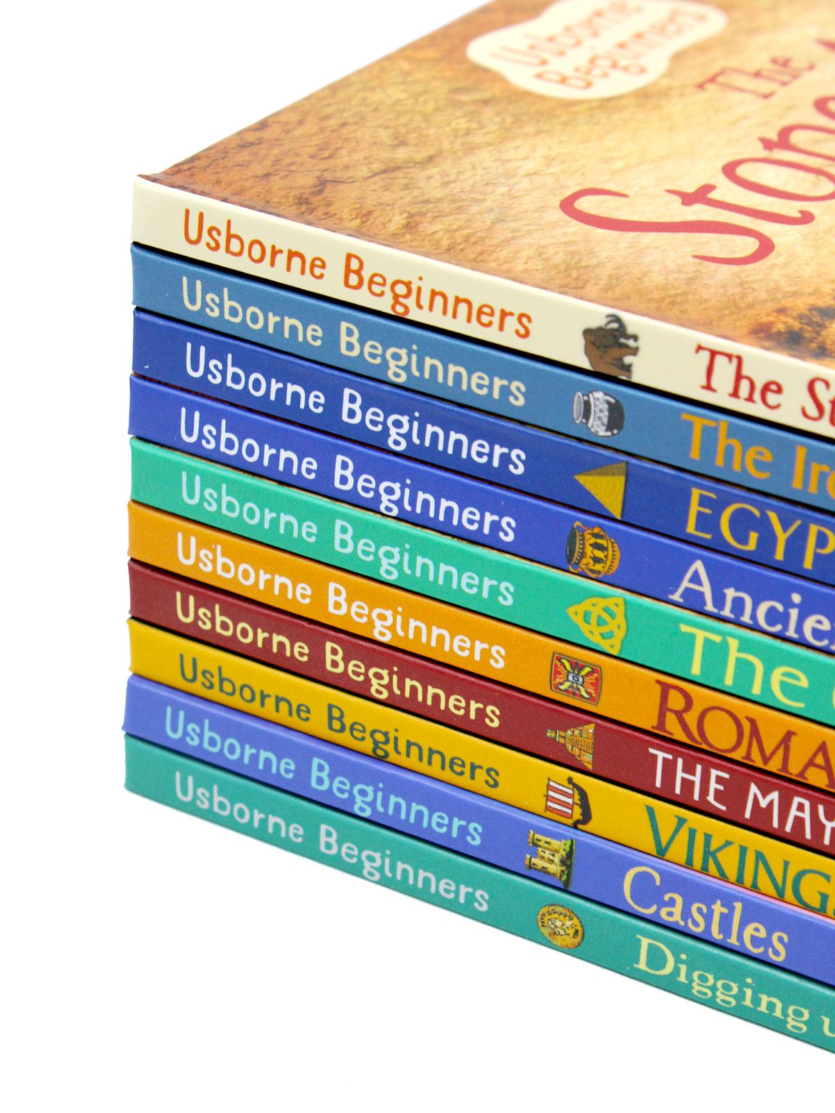 Usborne Beginners History 10 Books Collection Box Set (Stone Age, Iron Age)