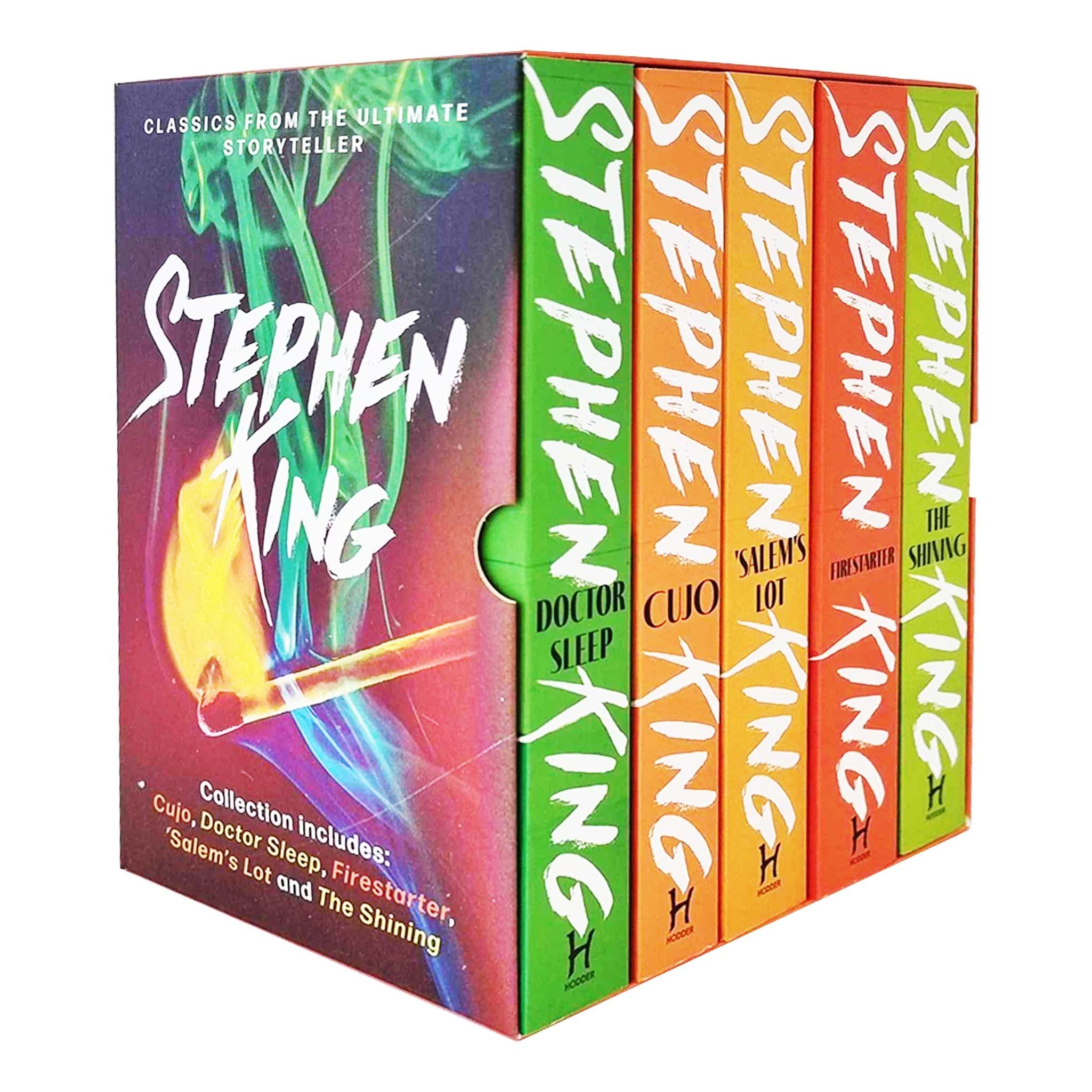 Stephen King 5-Book Box Set: Cujo, The Shining, Doctor Sleep & More - Classic Horror, Thrillers, Must-Read Spooky Stories in Paperback for 12+ Years