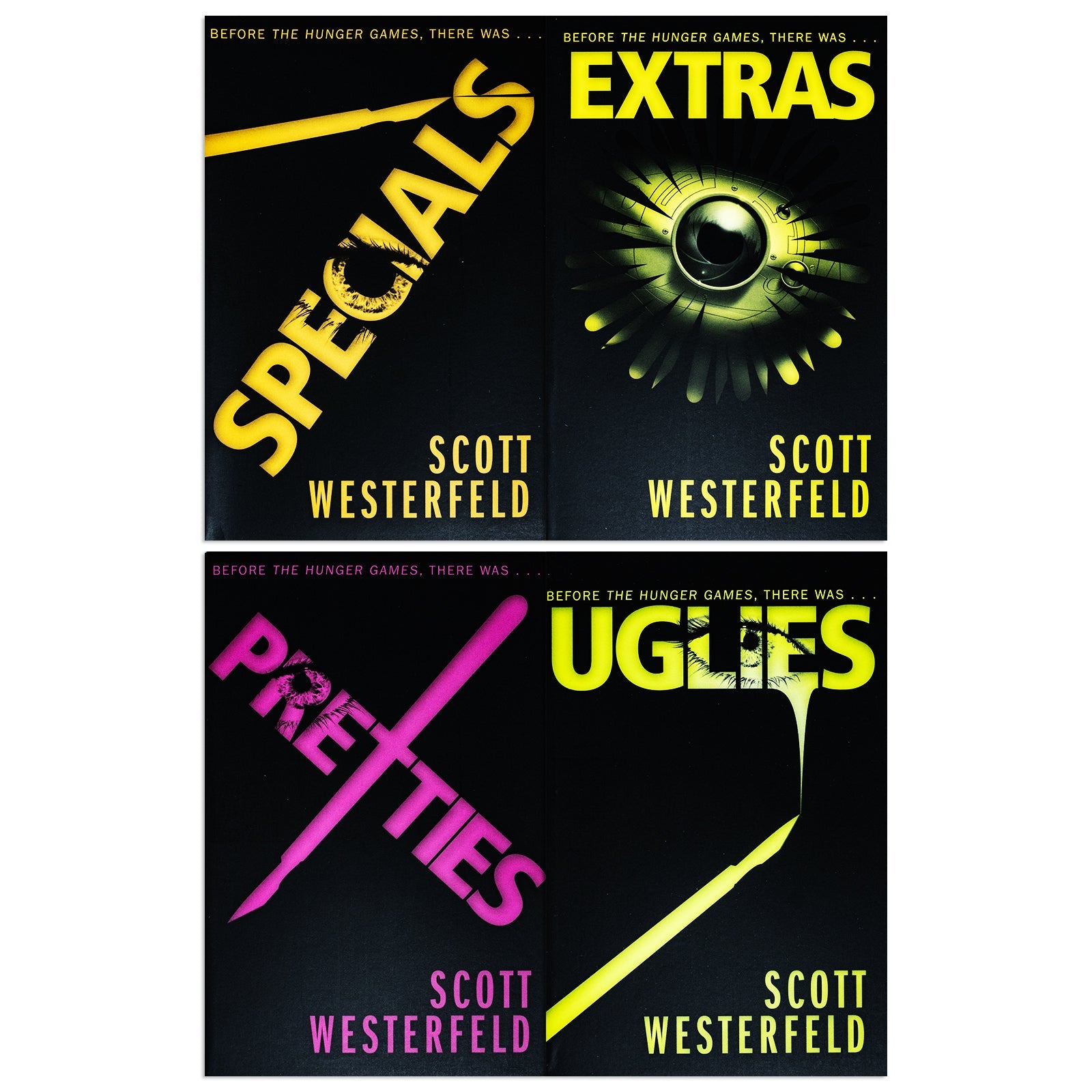 Scott Westerfeld The Uglies Quartet 4 Books Collection - Uglies, Pretties, Specials & Extras, Paperback, 12+ Years, netflix dystopian teen fiction