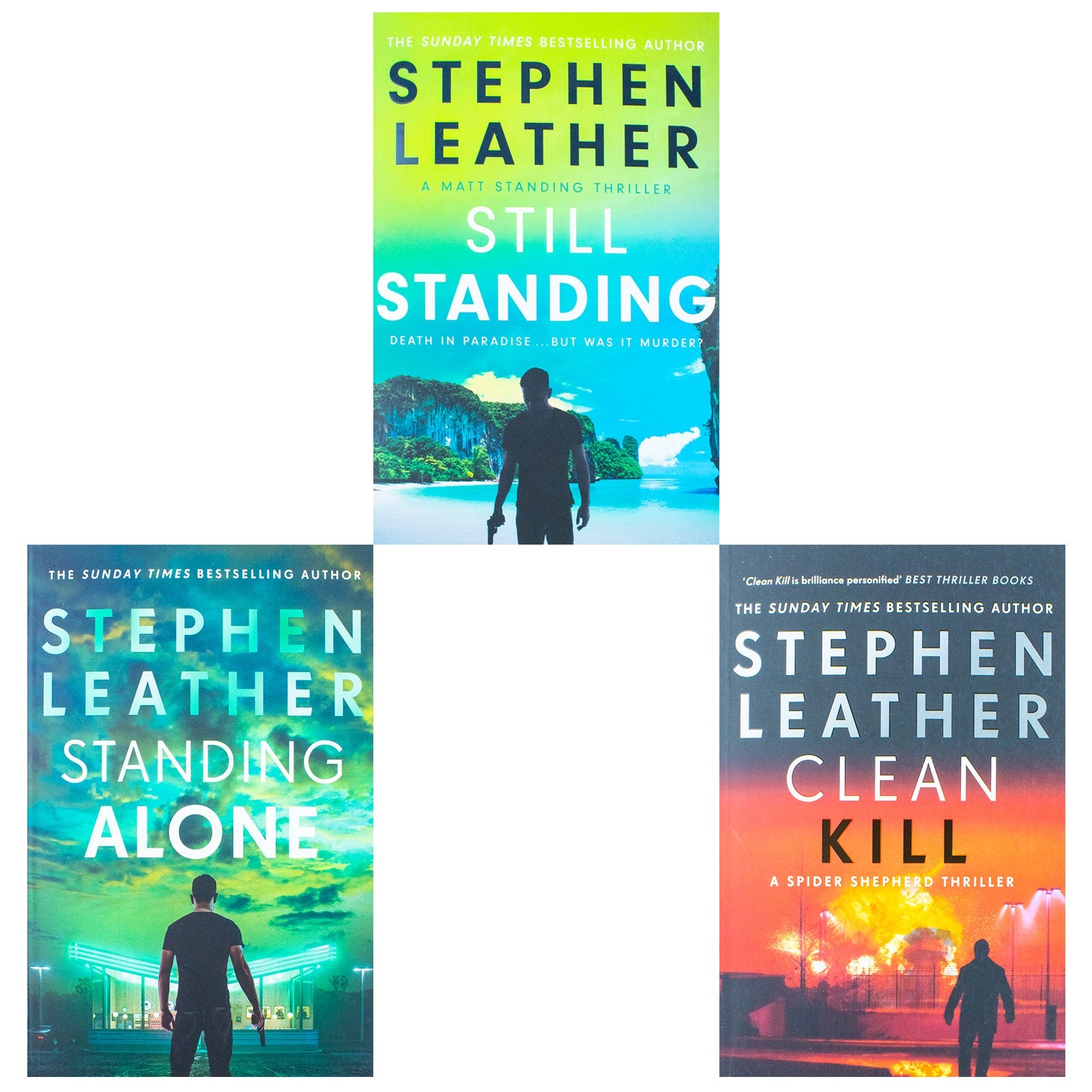 Stephen Leather 3 Books Collection Set [ Clean Kill, Still Standing, Standing Alone ]