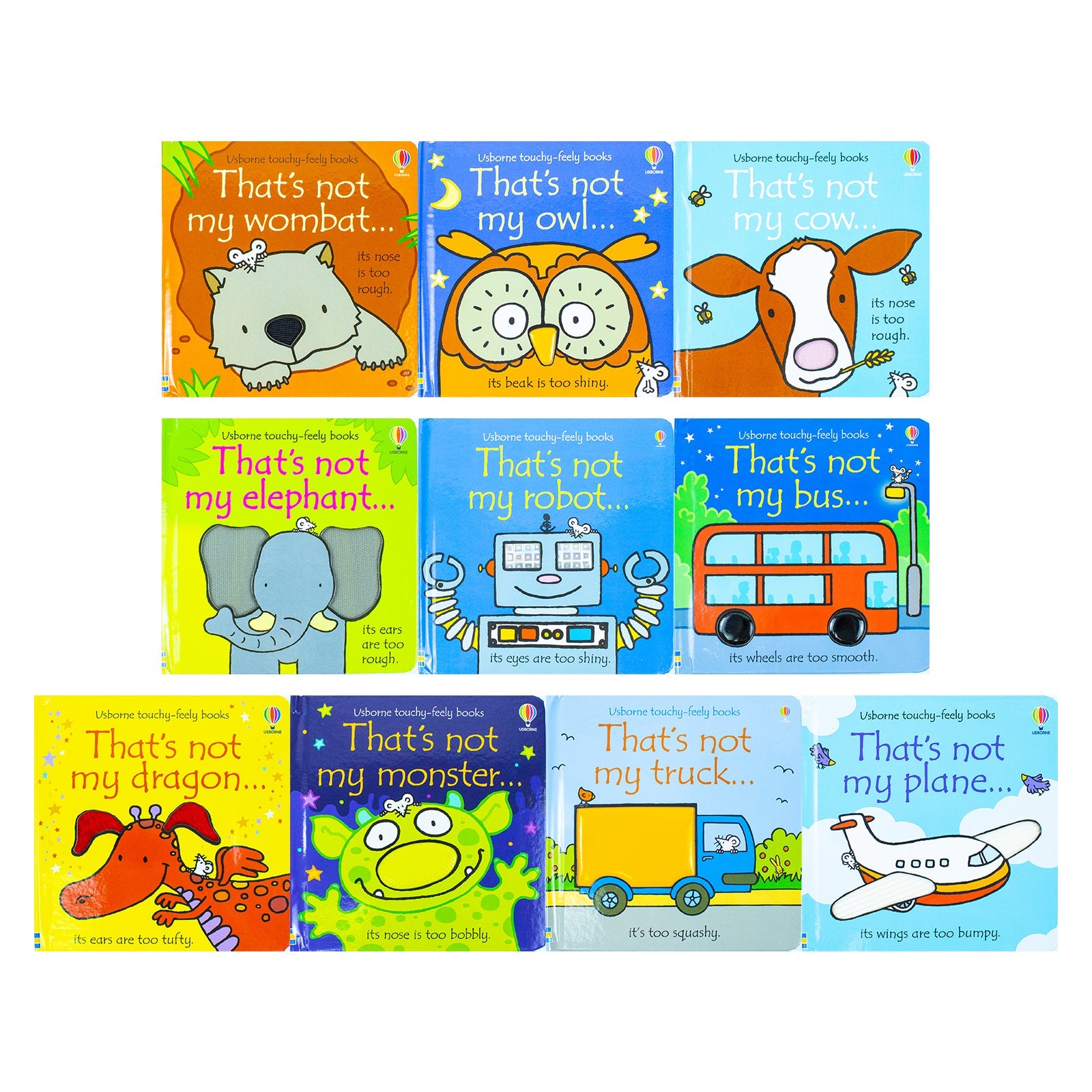 Usborne Touchy-Feely That's Not My 10 Books Collection Series 1 & 2 By Fiona Watt