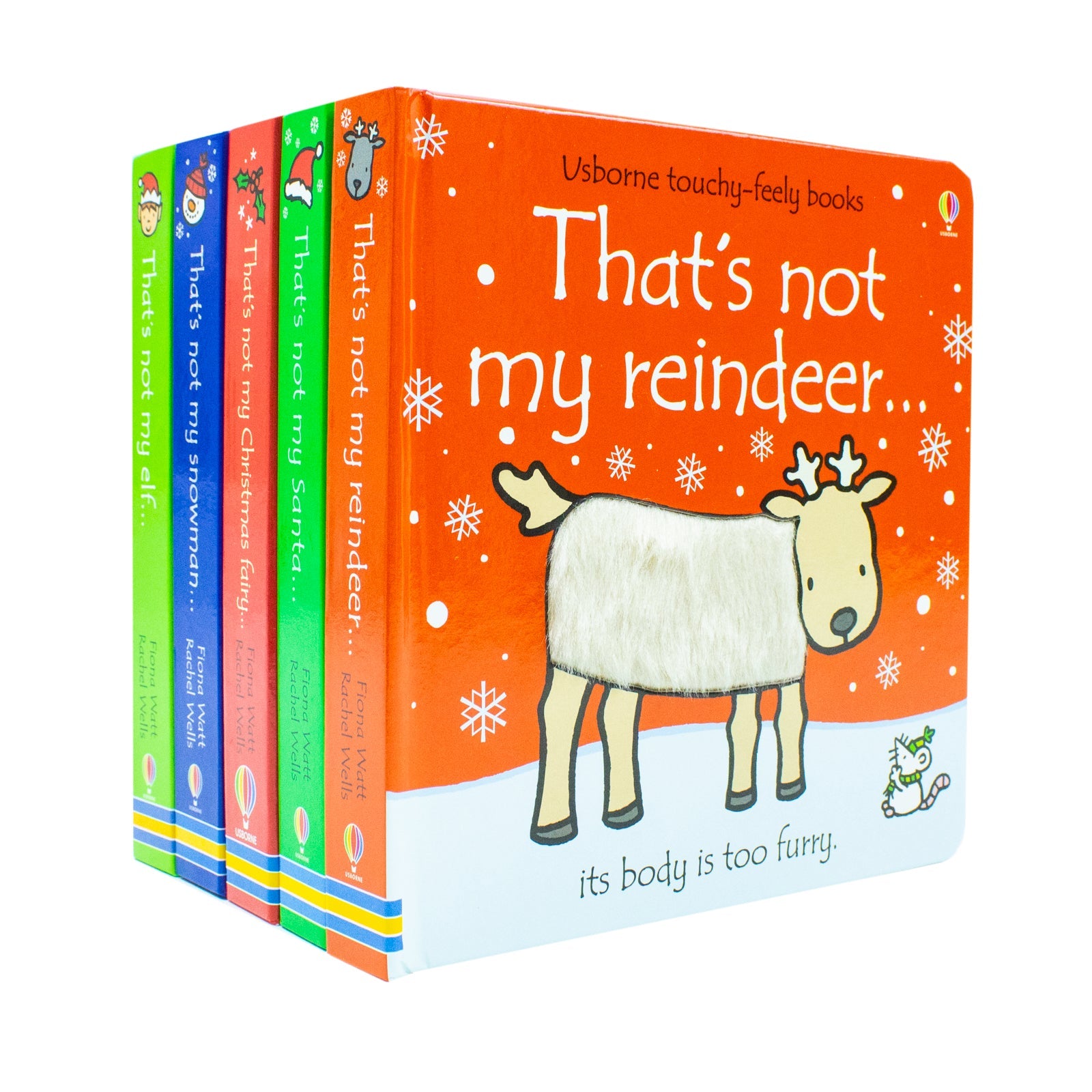 Usborne Thats Not My Christmas Series 5 Books Collection Set (Touchy-Feely Board Books) by Fiona Watt Inc That's Not My Christmas Fairy, Snowman, Elf, Santa & Reindeer