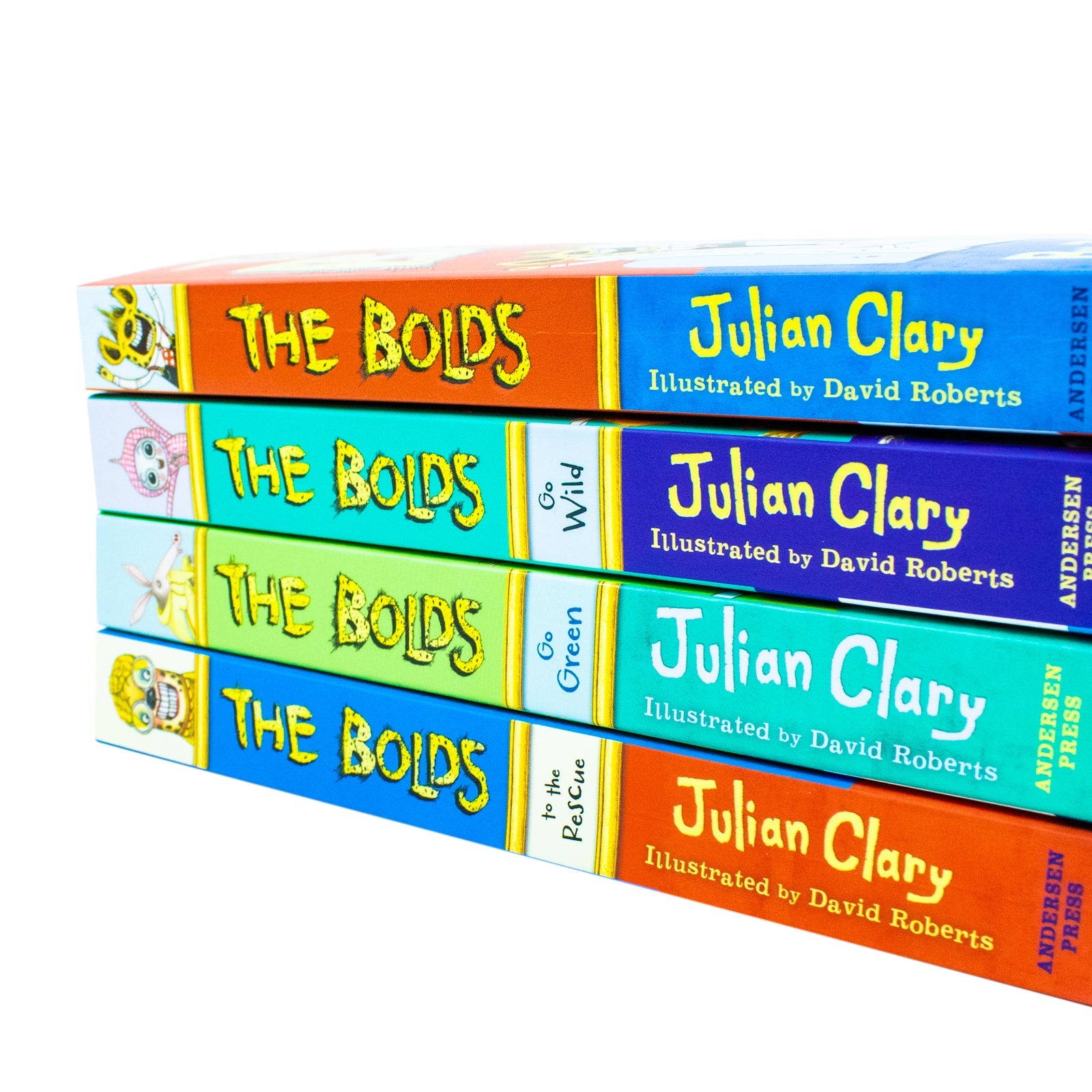 The Bolds Series Collection 4 Books Set By Julian Clary (The Bolds to the Rescue, The Bolds, The Bolds Go Green, The Bolds Go Wild)