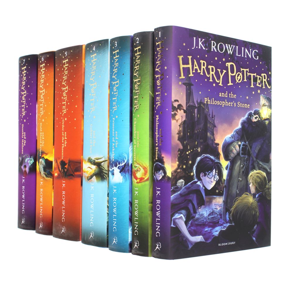 Harry Potter 7 Book Set: J.K. Rowling's Complete Red Hardback Fantasy Series – Magic, Adventure, Wizards, Witches, Hogwarts for Kids & Young Adults