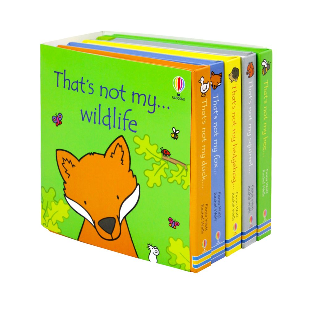 That's Not My Wildlife Collection 5 Boardbooks Set by Fiona Watt & Rachel Wells: Duck, Fox, Hedgehog, Squirrel & Bee. Fun, Interactive Early Learning!