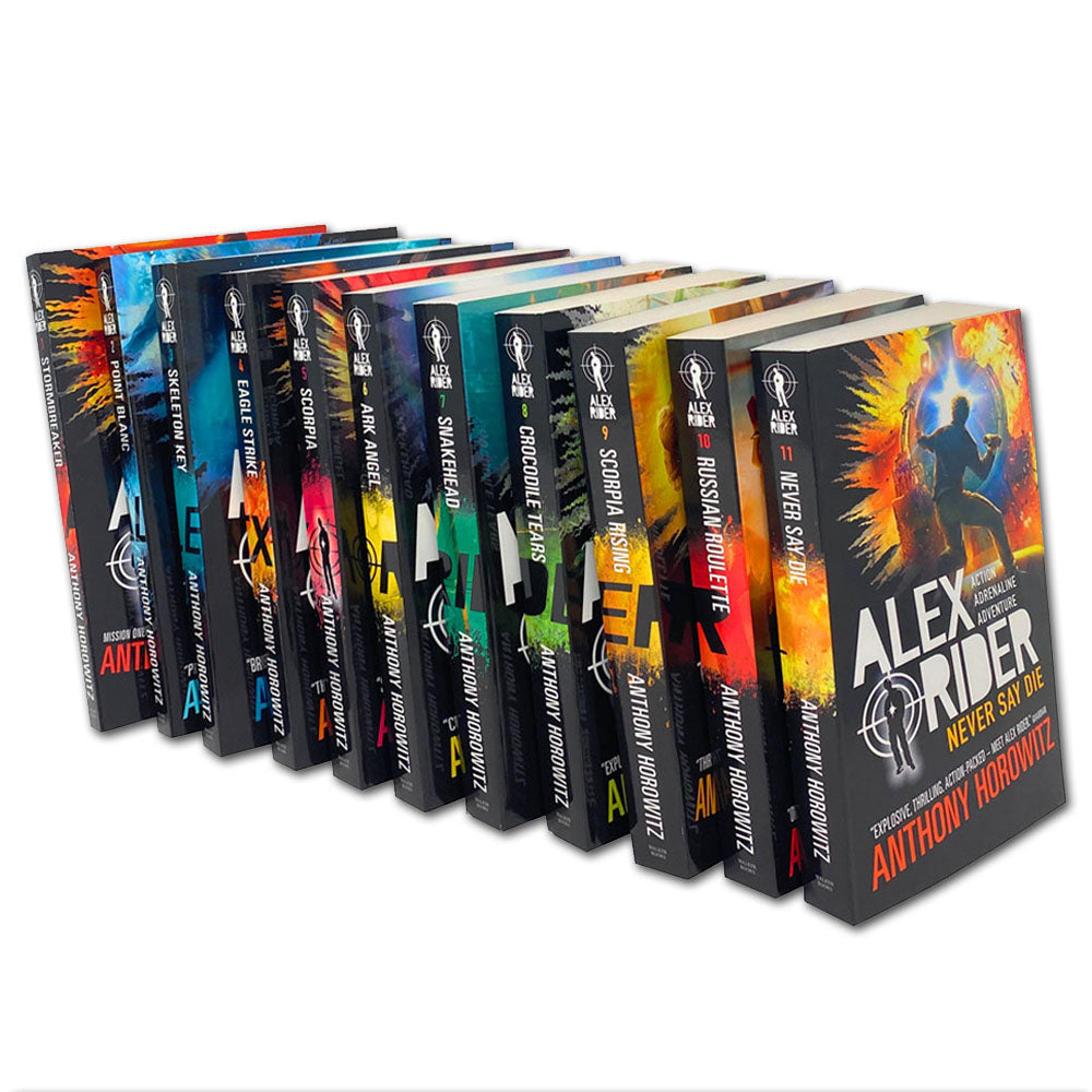 Alex Rider 11 Books Box Set Complete Collection by Anthony Horowitz – Action, Adventure, Mystery, Suspense & Thrills for Young Readers & Kids