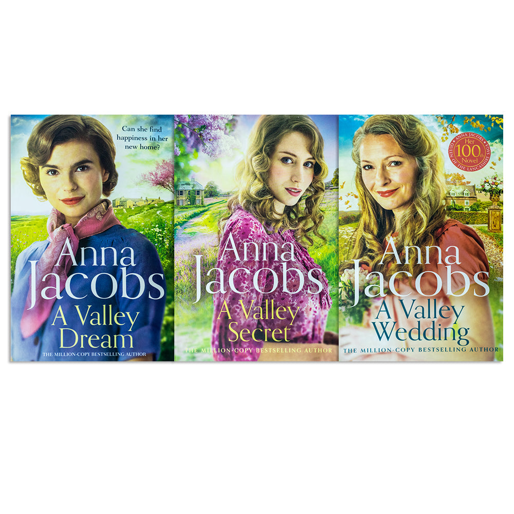 Anna Jacobs Backshaw Moss Series 3 Books Collection Set (A Valley Dream, A Valley Secret, A Valley Wedding)