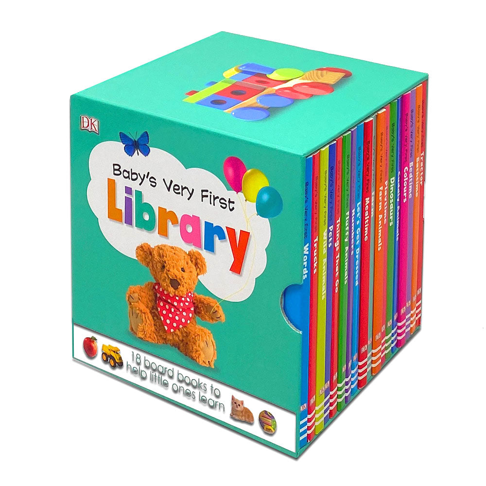 Baby's Very First Library 18 Board Books Box Set To Help Little Ones Learn