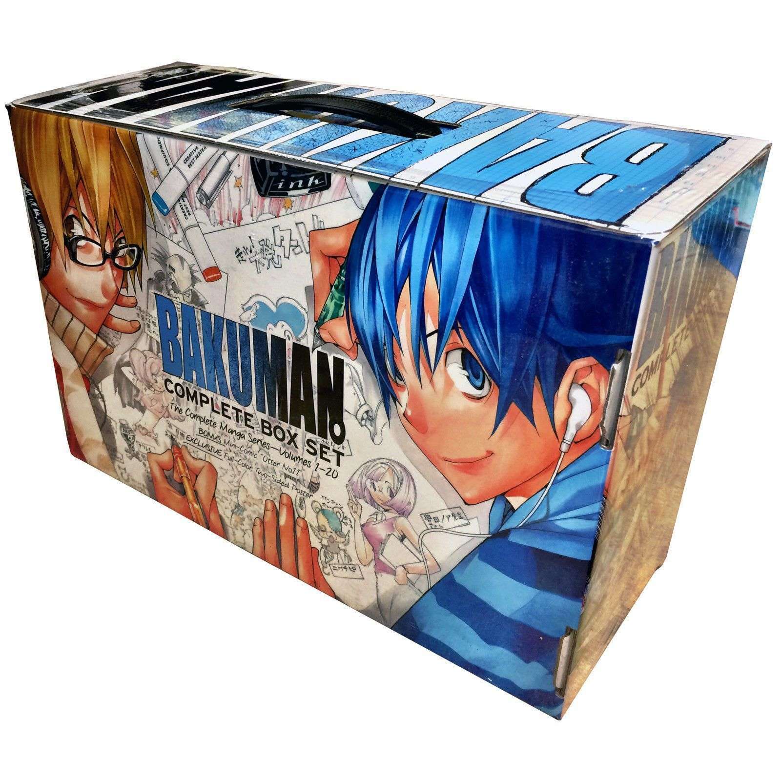 Bakuman Box Set Manga Volumes 1-20 Collection Pack, Double sided poster