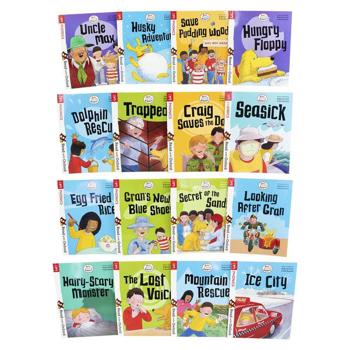 Biff, Chip and Kipper Stage 3 Read with Oxford: 5+: 16 Books Collection Set Pack