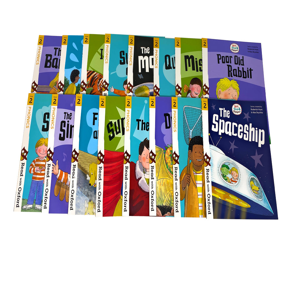 Biff, Chip and Kipper Stage 2 Read with Oxford – 16-Book Collection Set | Early Readers, Literacy, Fun Learning & Educational Kids' Storybooks