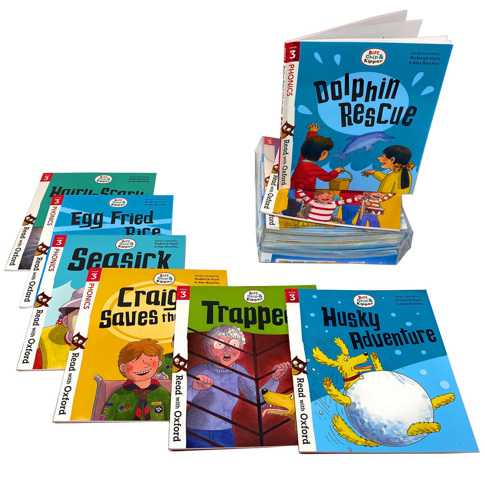 Biff, Chip and Kipper Stage 3 Read with Oxford: 5+: 16 Books Collection Set Pack