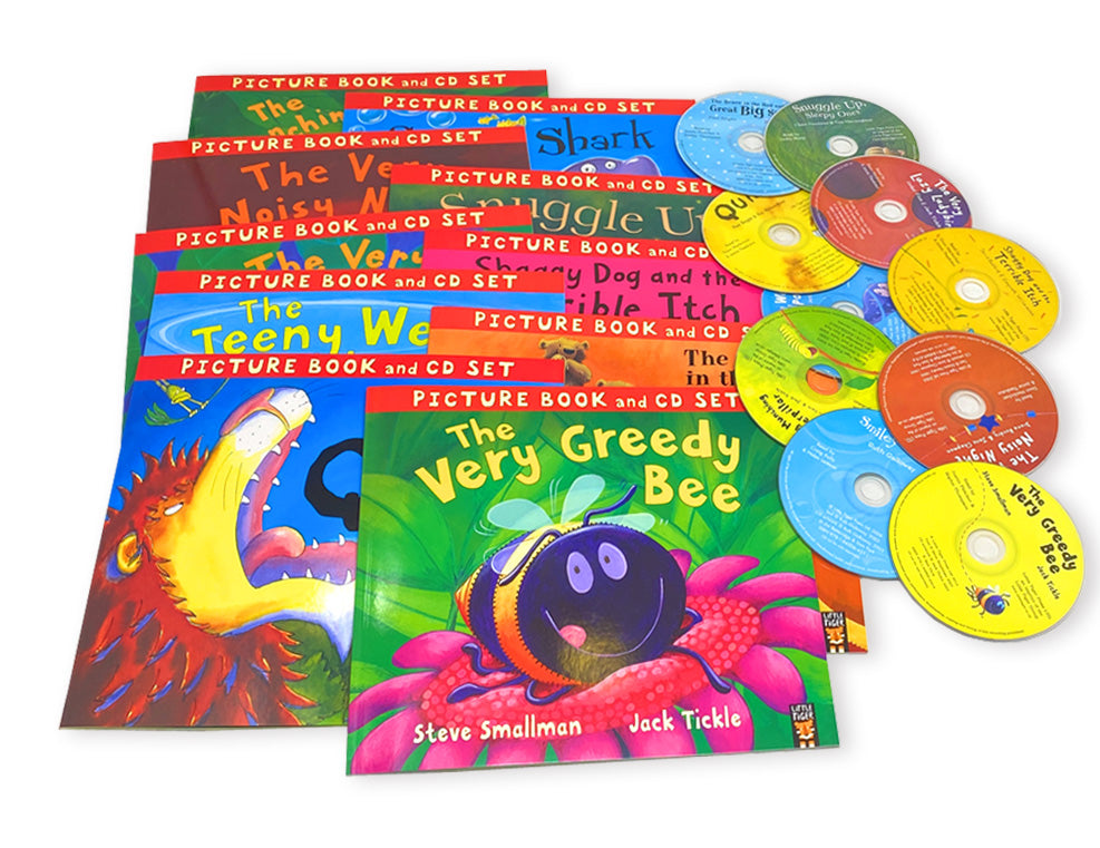 The Crunching Munching Caterpillar and Other Stories 10 Books & Audio CDs Collection Set