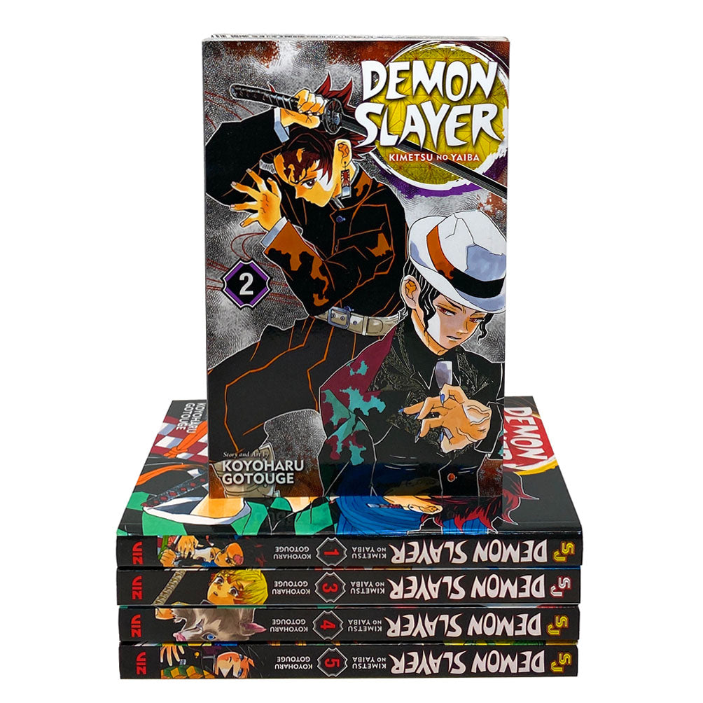 Demon Slayer 5 Books Collection Set Vol 1-5 Kimetsu No Yaiba By Koyoharu Gotouge