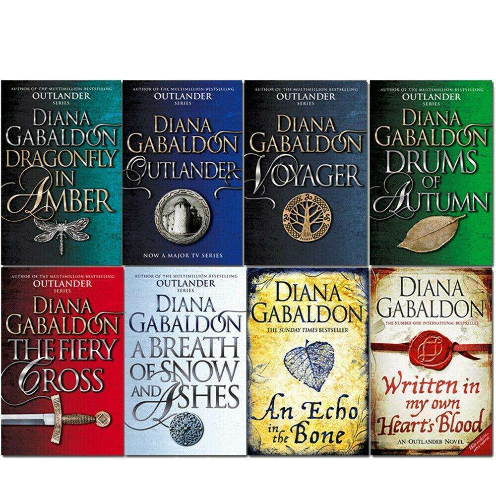 Diana Gabaldon Collection Outlander Series 8 Paperback Books Set Dragonfly In Amber – Historical Fiction, Time Travel, Romance & Adventure