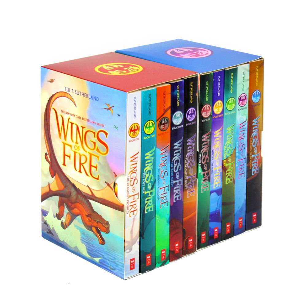 Wings of Fire Series 1-10 Books Collection Set (The Brightest Night, The Dark Secret, The Hidden Kingdom, The Lost Hair, The Dragonet Prophecy & More)