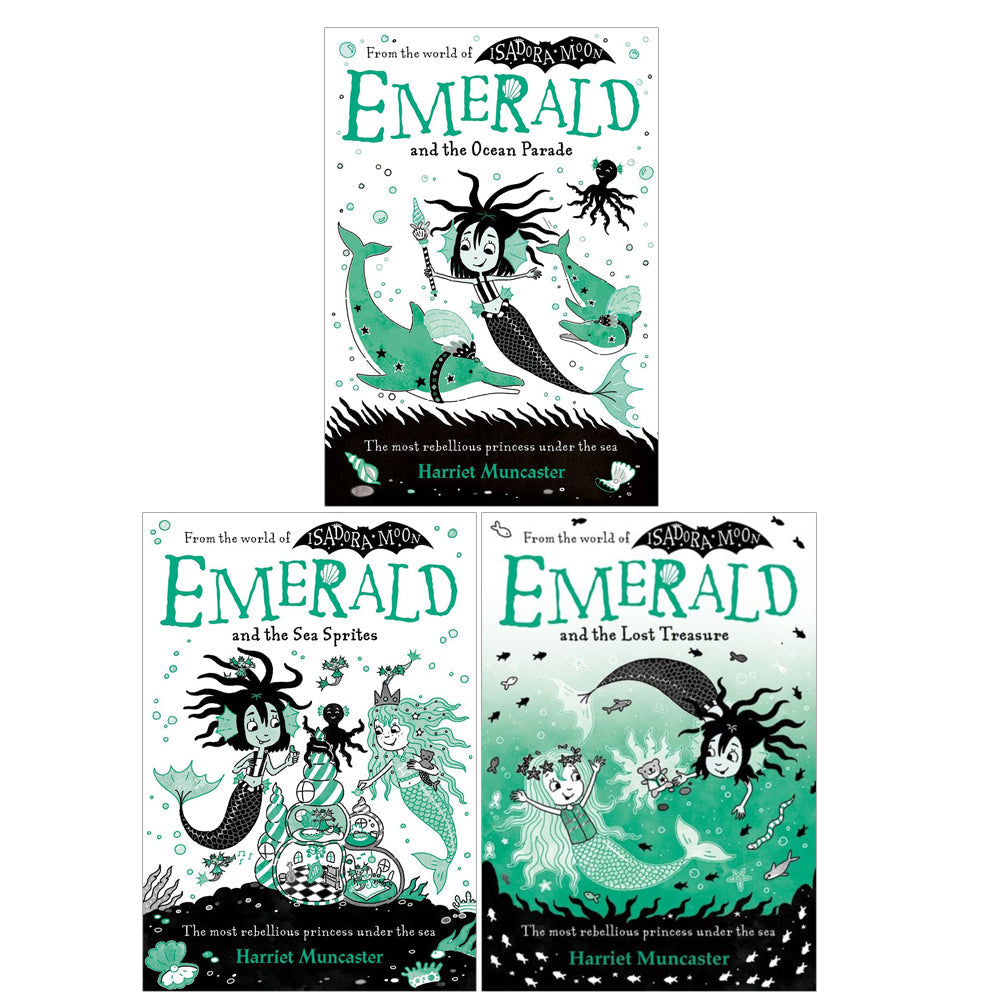 Emerald Series (World Of Isadora Moon) 3 Books Collection Set (Emerald and the Ocean Parade, Emerald and the Sea Sprites & Emerald and the Lost Treasure) By Harriet Muncaster