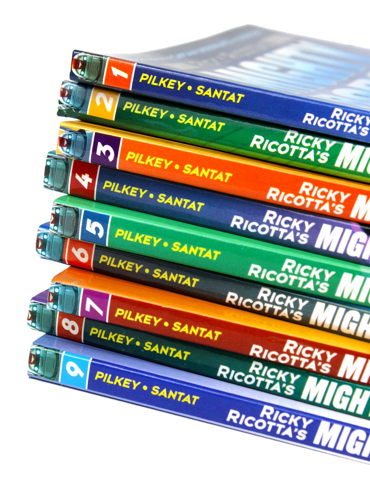 Ricky Ricotta Mighty Robot Collection 9 Books Set By Dav Pilkey (Ricky Ricotta's Mighty Robot, The Mutant Mosquitoes from Mercury, The Video Vultures from Venus, the Mecha-Monkeys from Mars & More)