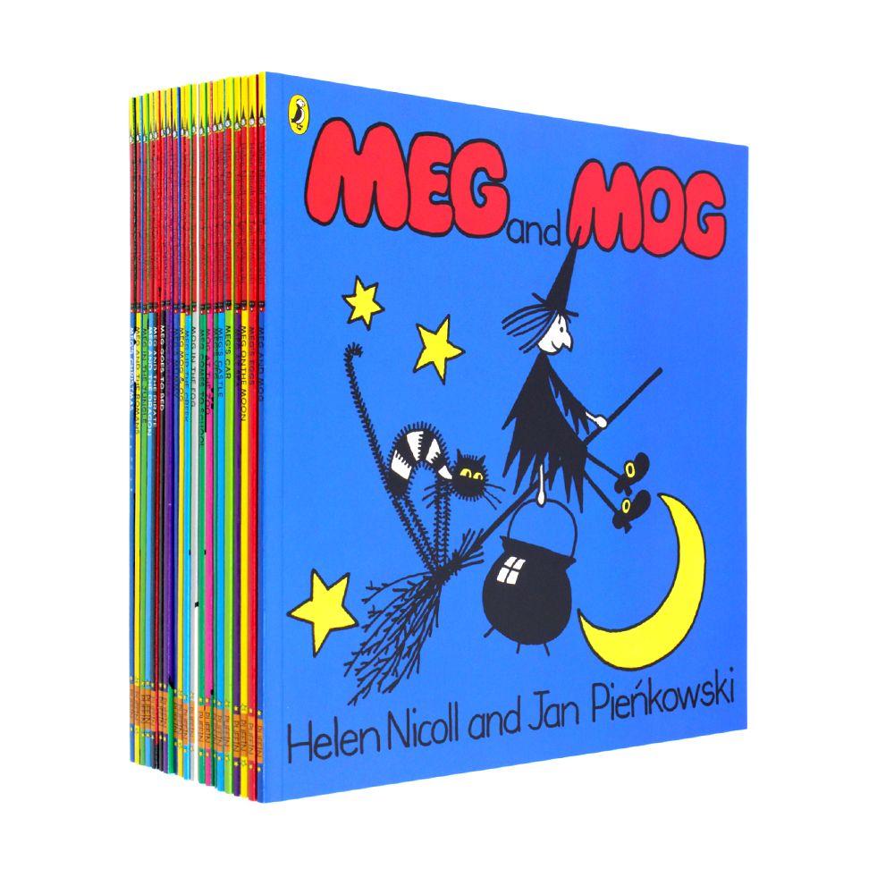 Photo of Meg & Mog The Complete Collection 20 Books Box Set on a White Background