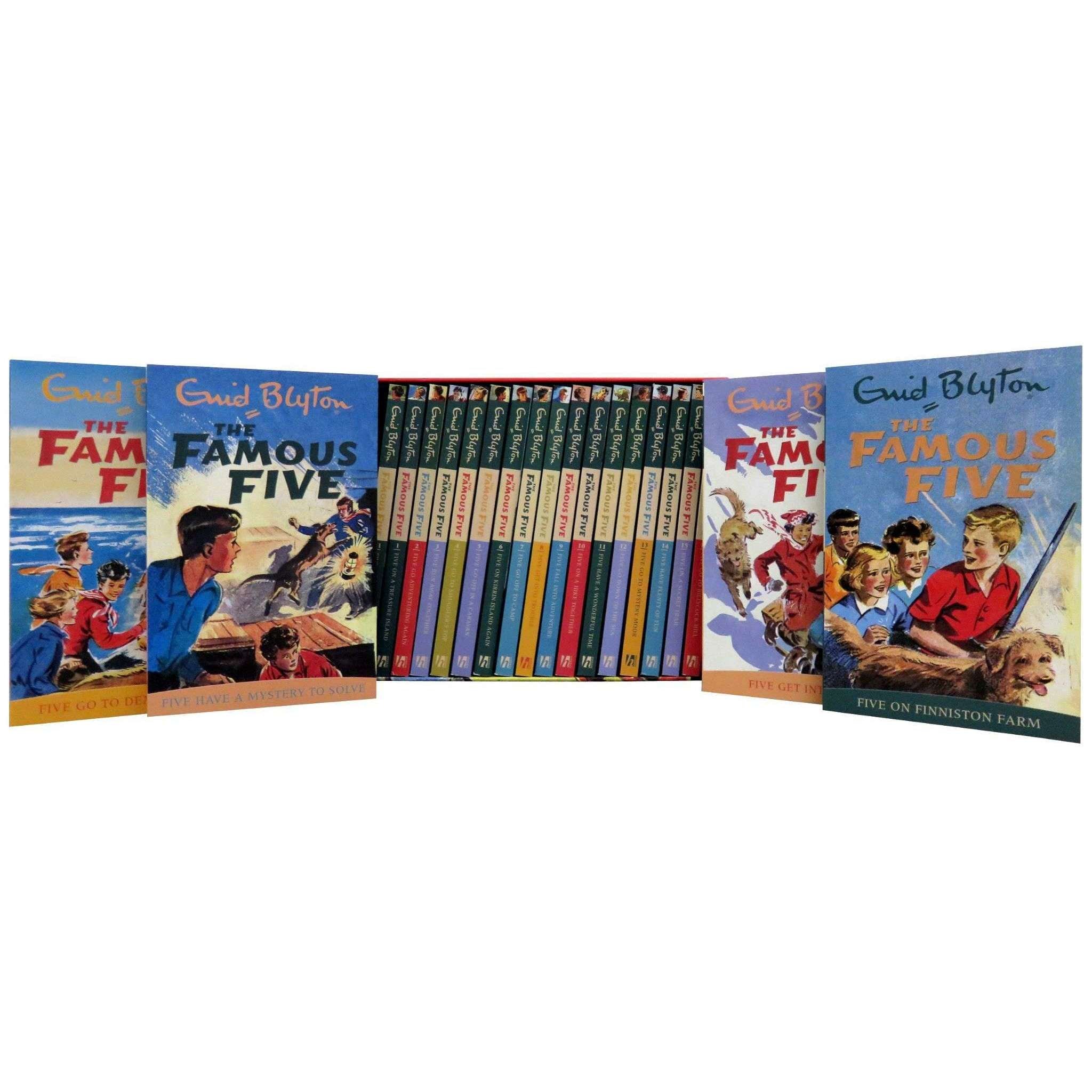 Famous Five 21 Books Paperback Box Set by Enid Blyton – Classic Adventure for Kids Aged 8+ mystery, five friends, adventure family popular books