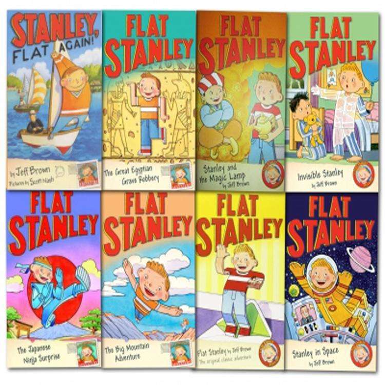 Flat Stanley Adventure Series Collection 8 Books Set (Again, Invisible, & more)