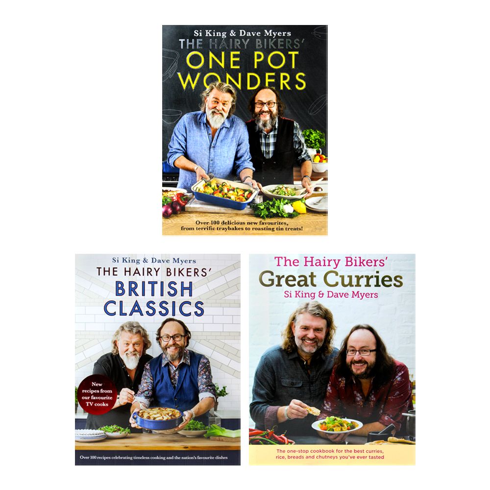 The Hairy Bikers Collection 3 Books Set (British Classics, One Pot Wonders, Great Curries) by Si King & Dave Myers