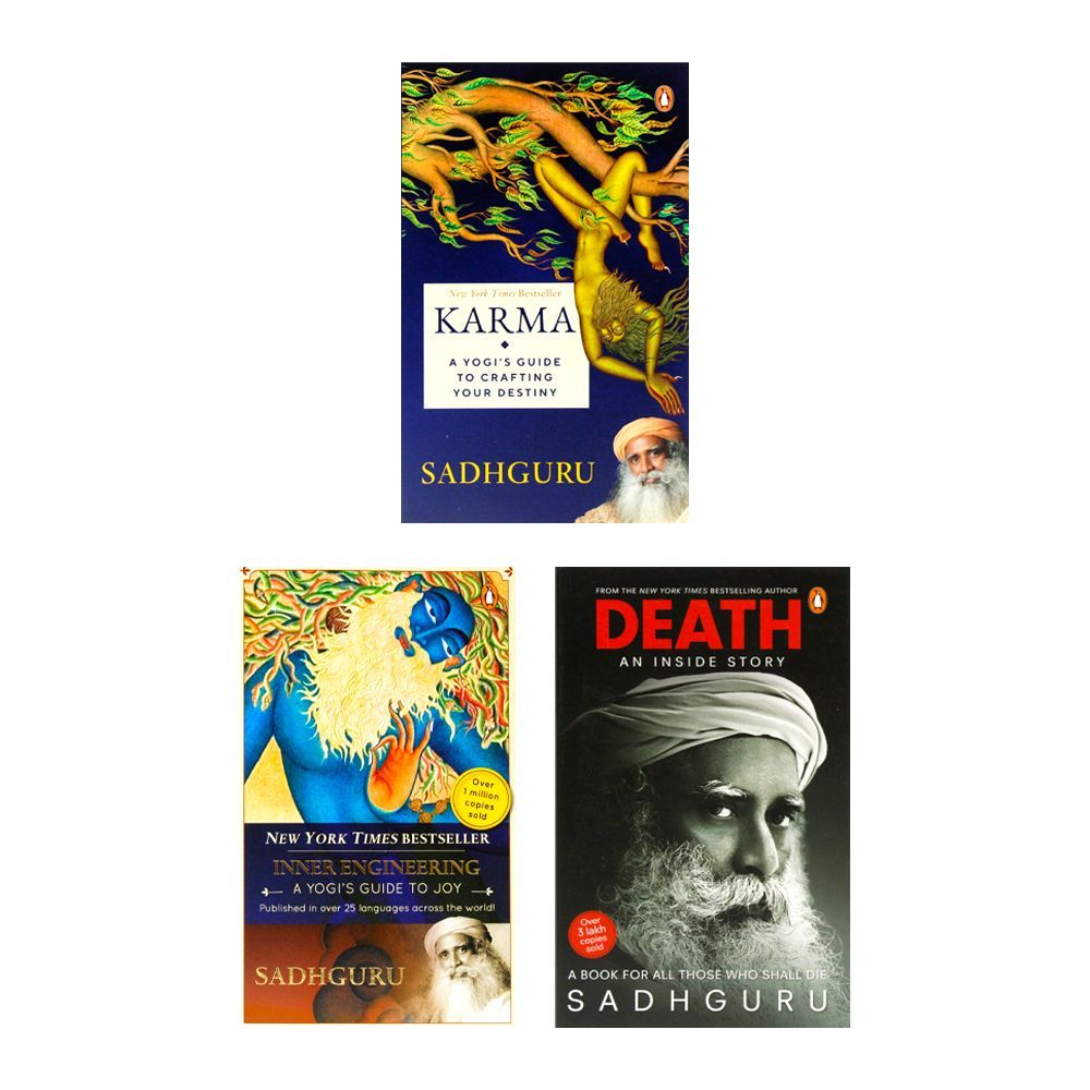 Sadhguru: A Yogi's Guide Collection 3 Books Set (Inner Engineering, Karma & Death)