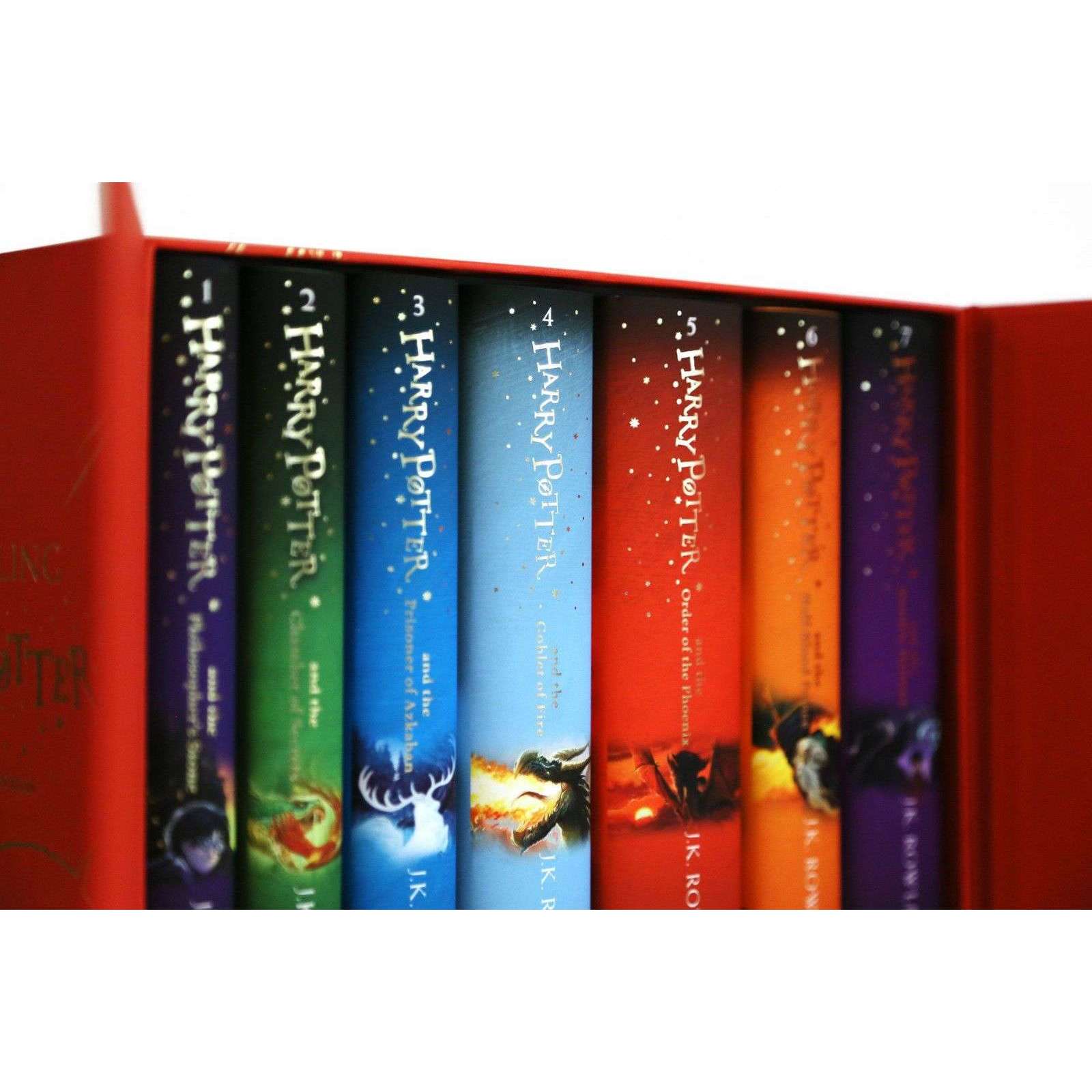 Harry Potter 7 Book Set: J.K. Rowling's Complete Red Hardback Fantasy Series – Magic, Adventure, Wizards, Witches, Hogwarts for Kids & Young Adults