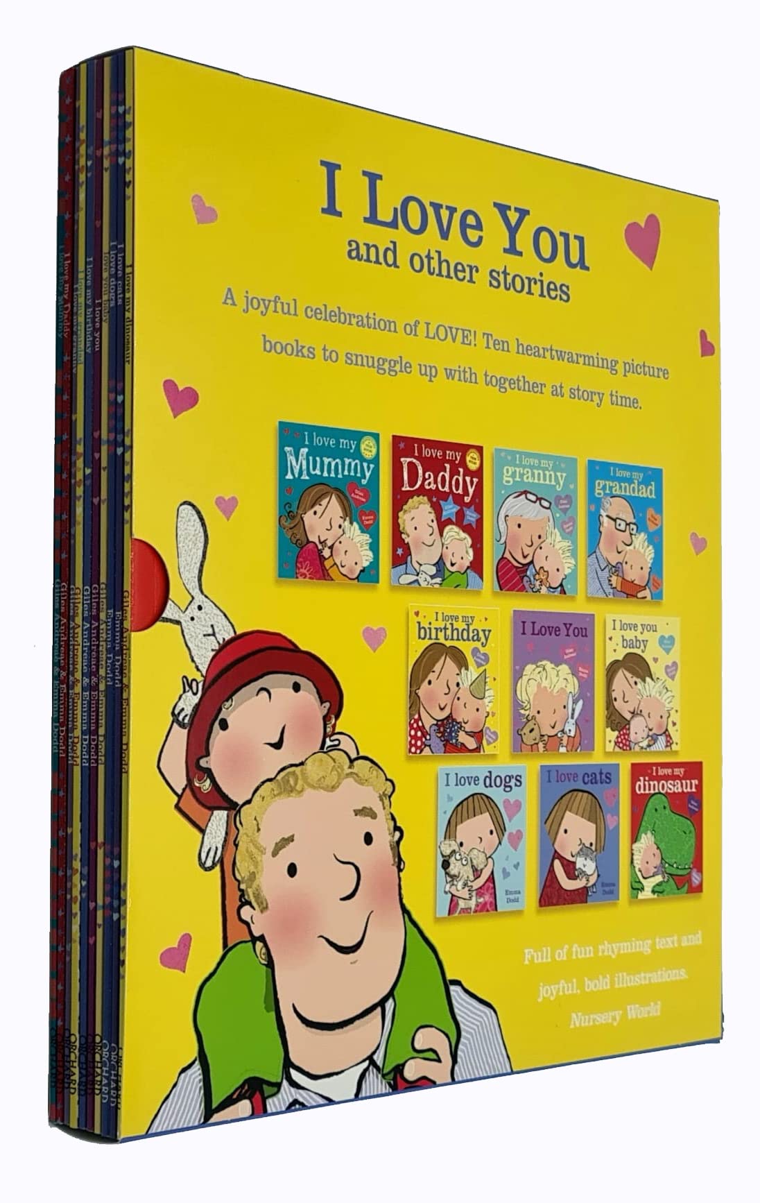 I Love You Mummy, Daddy, Grandad, Granny, Baby, cats , dogs 10 Books Set by Emma Dodd - Paperback Collection for 3-6 Years Old Friendship Readers