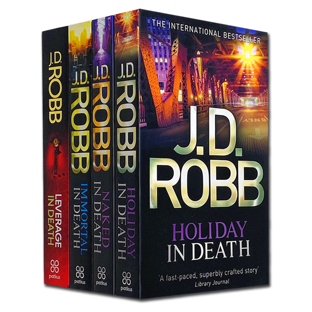 J. D. Robb 4 Books Collection Set Immortal In (Death, Naked, Holiday, Leverage)