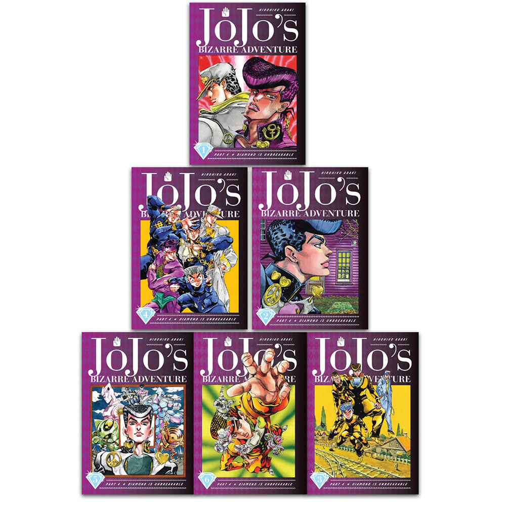 Jojo's Bizarre Adventure Part 4 Diamond Is Unbreakable Vol 1-6 Collection 6 Books Set