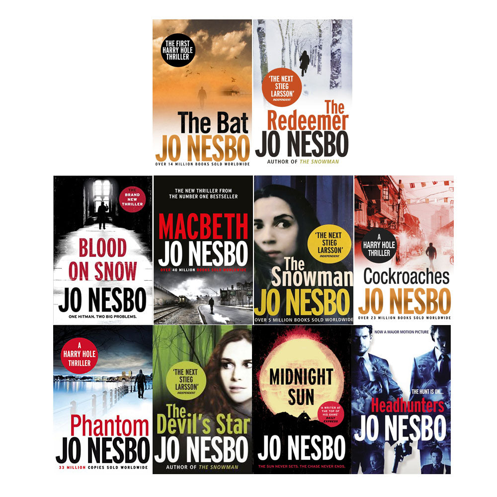 Jo Nesbo 10 Books Collection Set Harry Hole Thriller Collection Inc Phantom, Bat