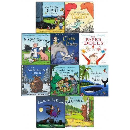 Julia Donaldson 10-Book Set: Beloved Adventures with The Gruffalo, Snail and the Whale, Room on the Broom & More! Fun, Engaging Kids’ Fantasy Tales!