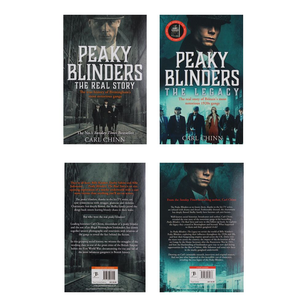 Peaky Blinders 2 Books Set Collection The Real Story of Birminghams Most Notorious Gangs & The Legacy  by Carl Chinn