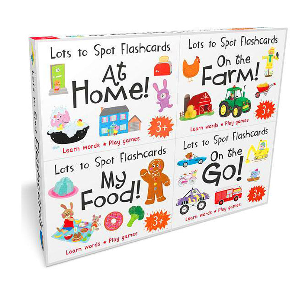 Lots to Spot Flashcards Tray Busy World 4 Pack My food, At Home, On the Go, On the Farm