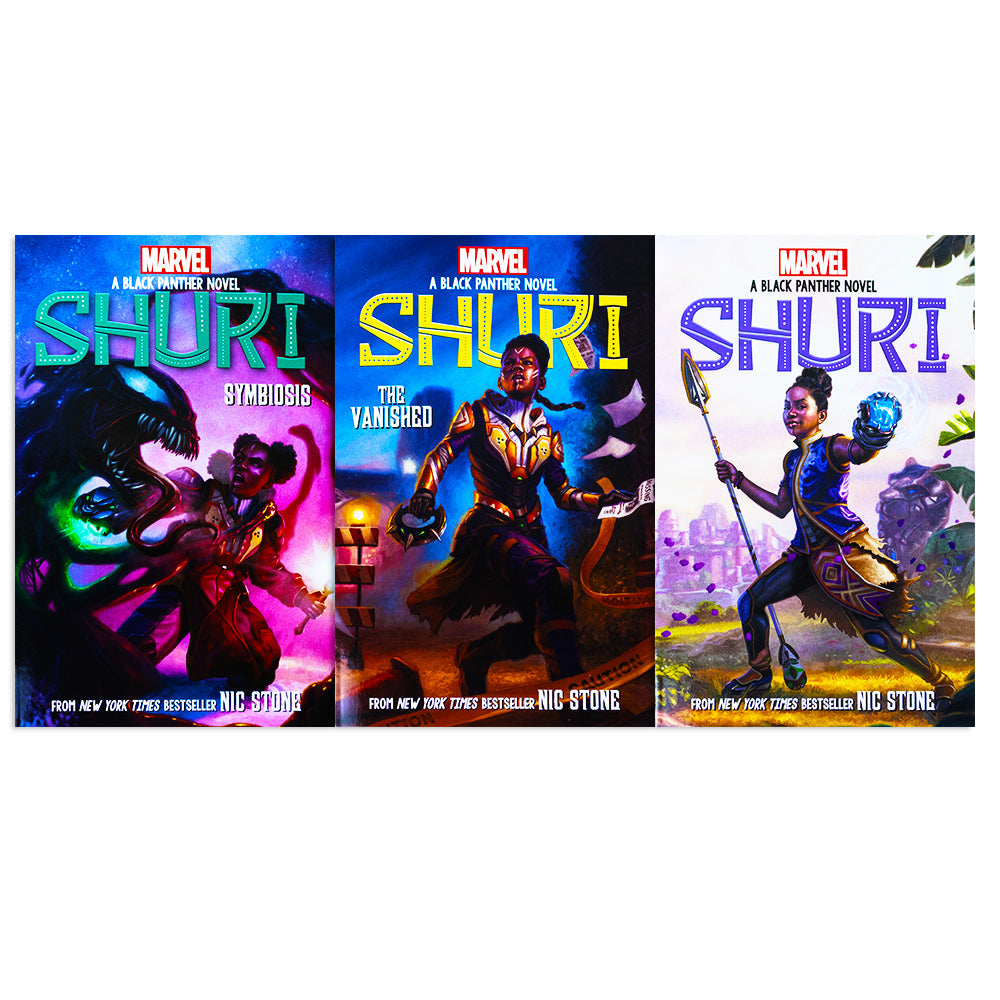 Marvel Black Panther Shuri Series 3 Books Collection Set By Nic Stone (Shuri: A Black Panther, The Vanished & Symbiosis)