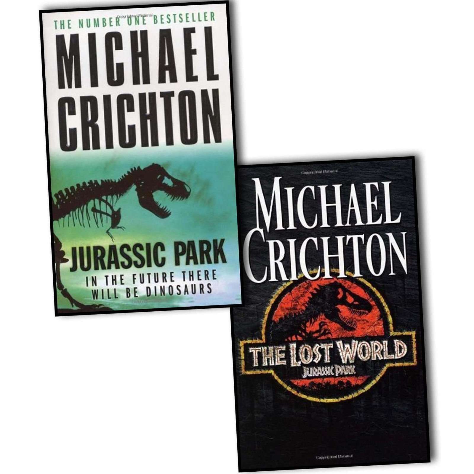 Michael Crichton's Jurassic Park 2 Book Set: Jurassic Park & The Lost World! Thrilling Dinosaur Adventure, Science Fiction Classics in Paperback!