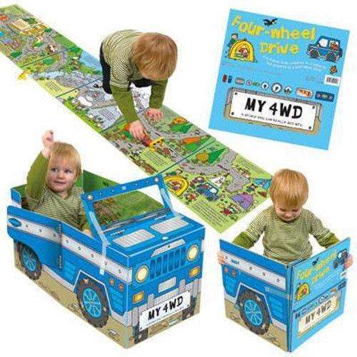 Miles Kelly Convertible Four-Wheel Drive 3 in 1 Book Playmat and Toy for kids