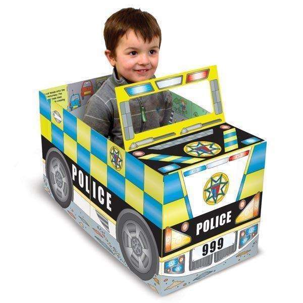 Miles Kelly Convertible Police Car 3 in 1 Book Playmat and Toy for Children