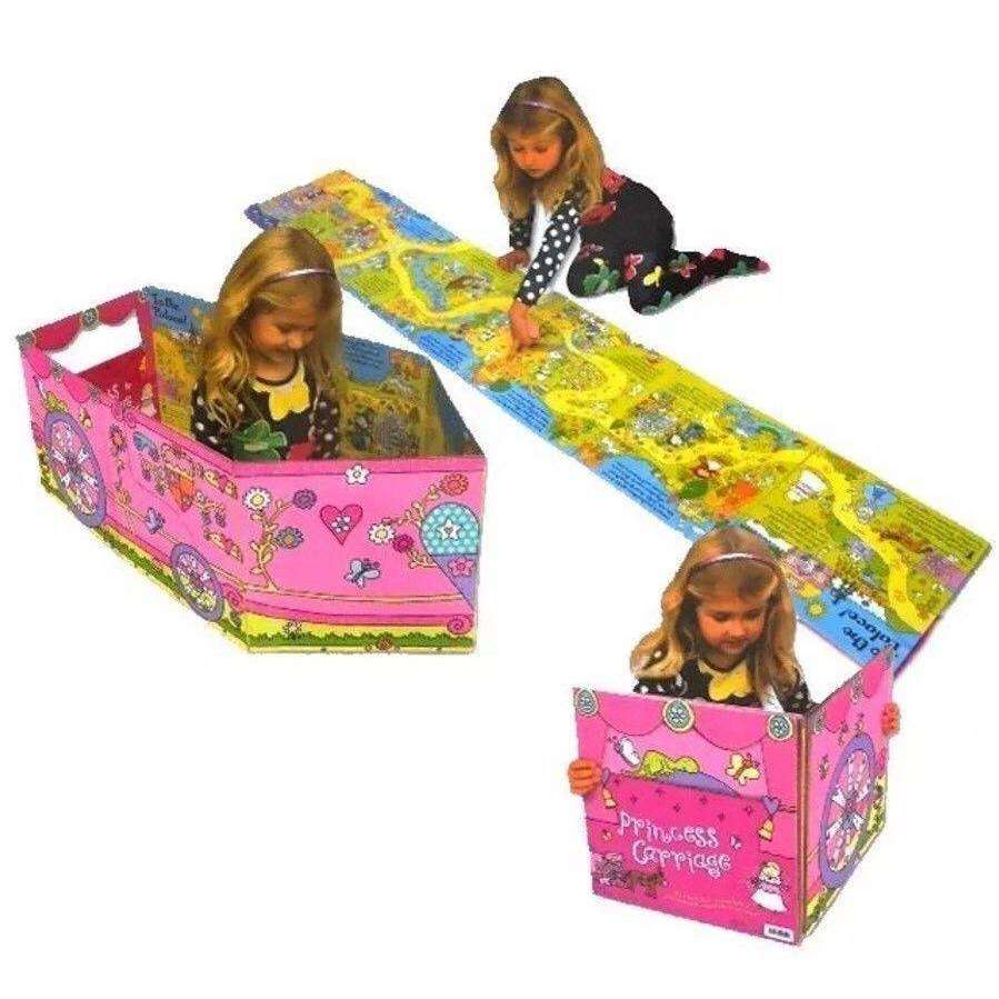 Miles Kelly Convertible Princess Carriage 3 in 1 Book Playmat and Toy for Girls