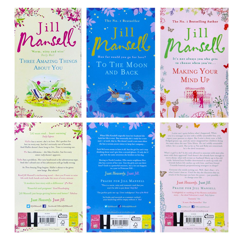 Jill Mansell 3 Book Set Collection, Three Amazing Things About You, Making Your Mind Up