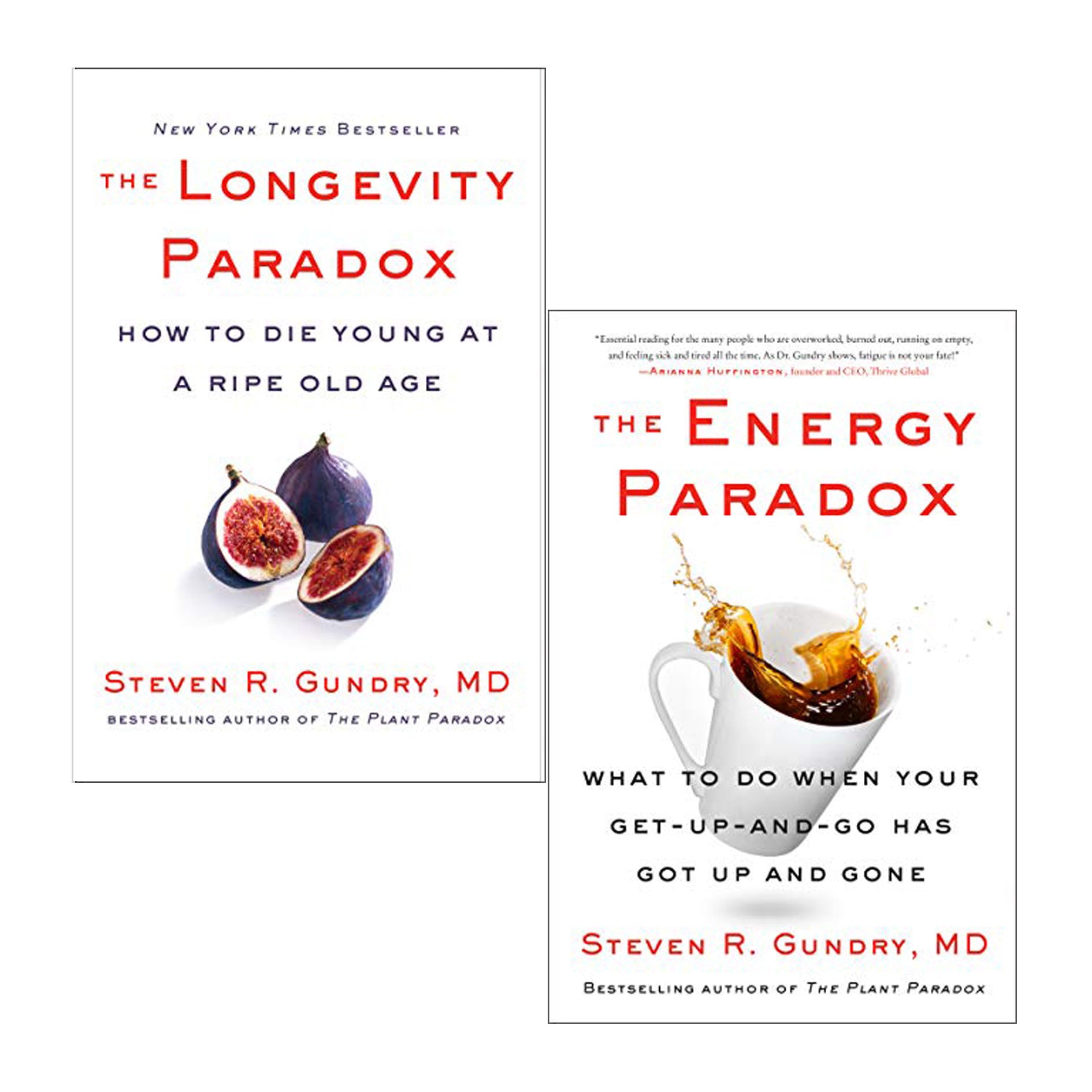 Dr. Steven R Gundry MD 2 Books Collection Set (The Longevity Paradox & The Energy Paradox)