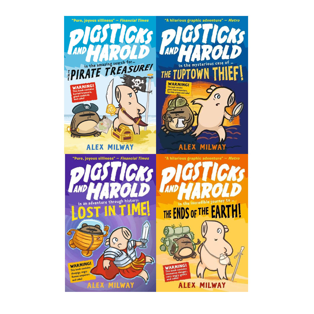 Pigsticks and Harold Series 4 Books Collection Set Alex Milway Lost in Time