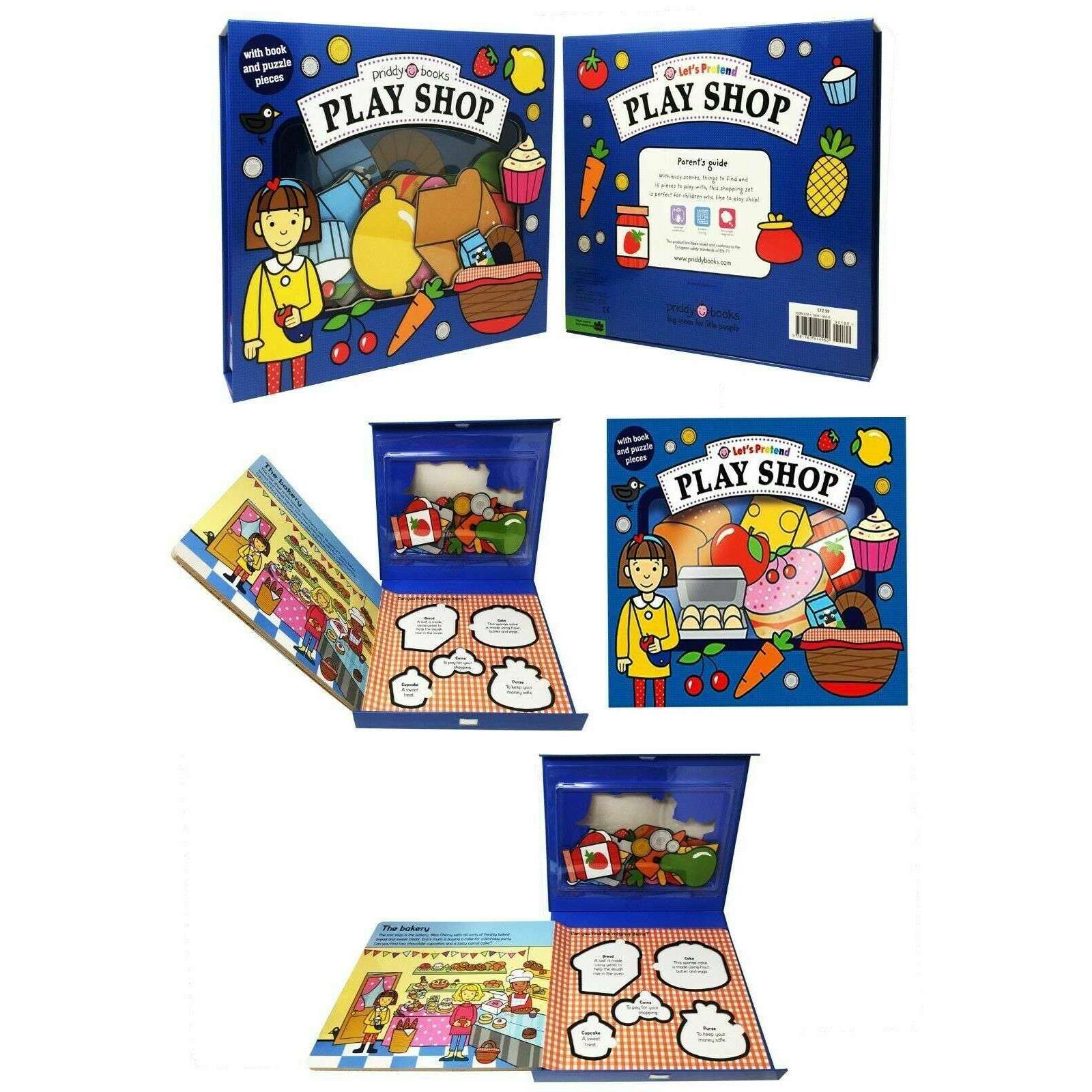 Play Shop (Let's Pretend) Sets By Roger Priddy Books Childrens Board Book Set