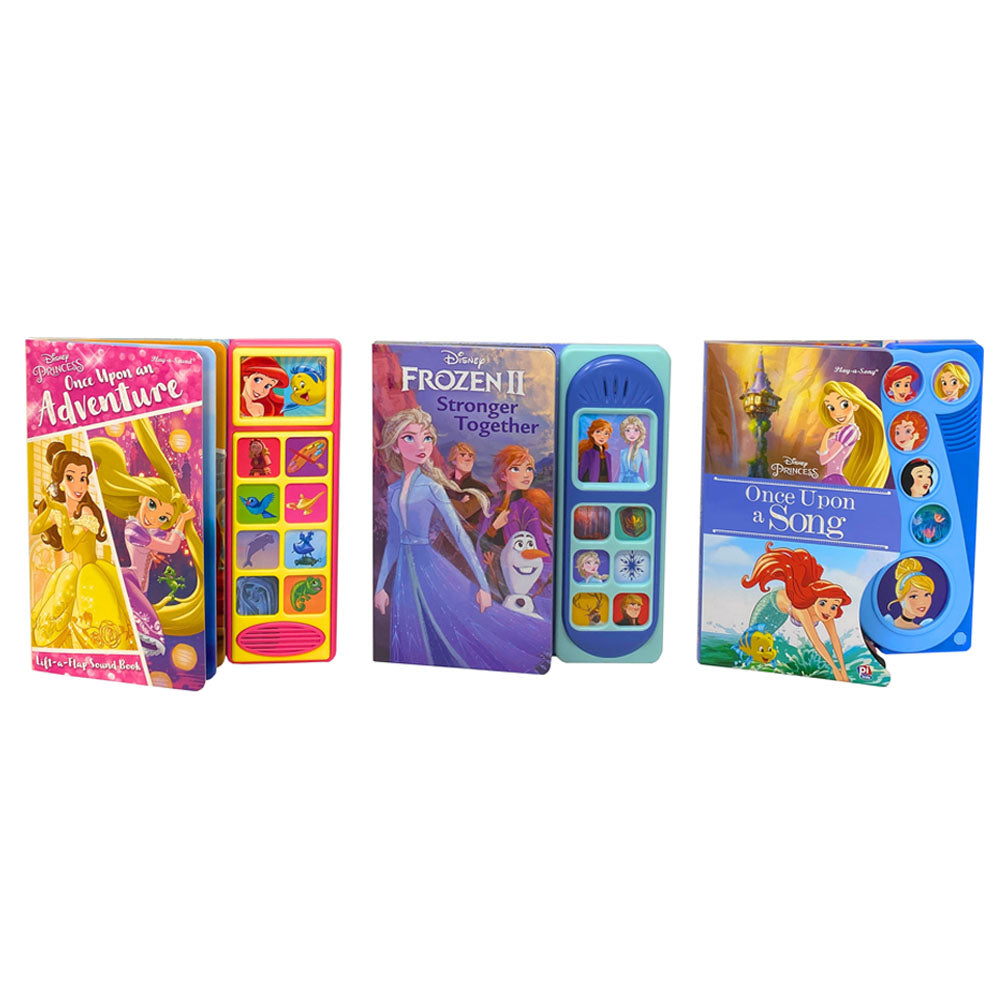 Disney Princess Play A Sound 3 Book Set Collection, Once Upon An Adventure...