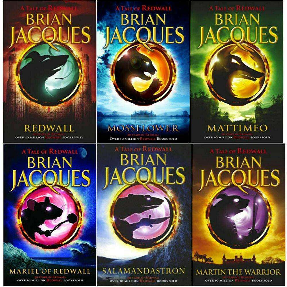 Redwall Book Series 1-6 Books Collection Set By Brian Jacques (Redwall, Moss)