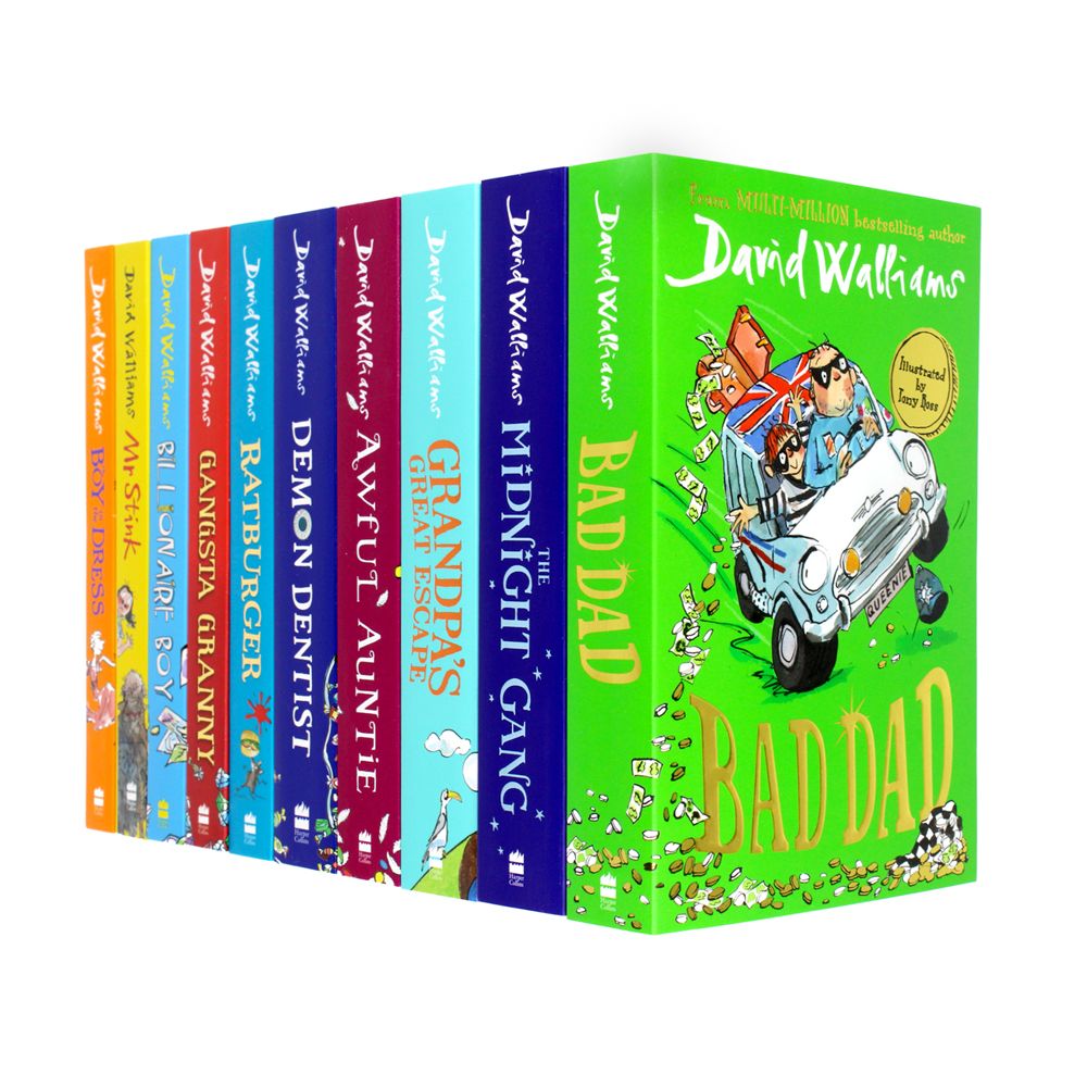 David Walliams The Terrific Ten Mega Massive 10 Books Box Set - Fun and Adventure for 8+ Years Children Paperback Young Readers family Fun Reading