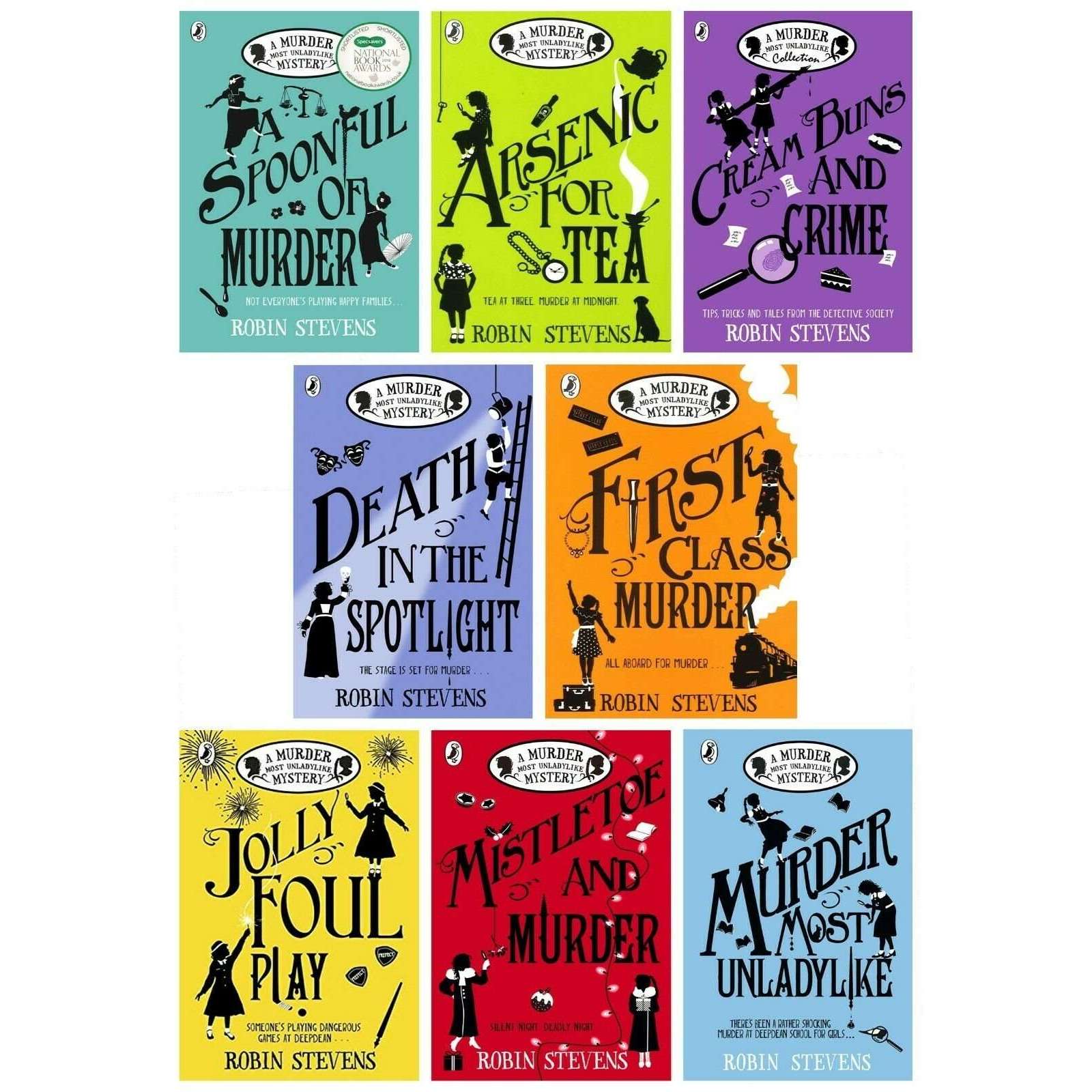 Robin Stevens A Murder Most Unladylike 8 Paperback Book Set Collection– Mystery, Murder, Detective Adventure, Suspense & Fun Stories for Young Readers